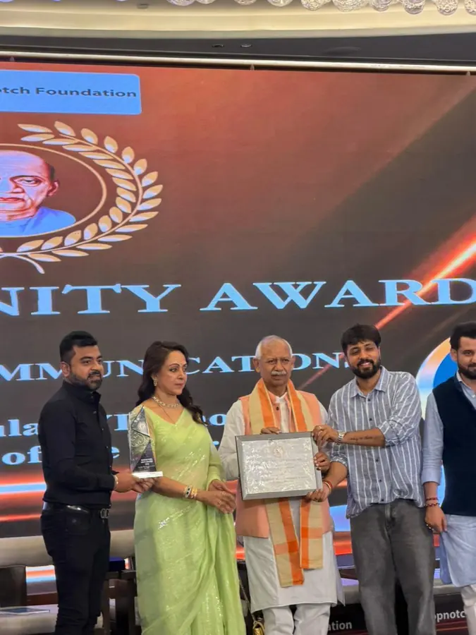 Receiving the award, New Delhi